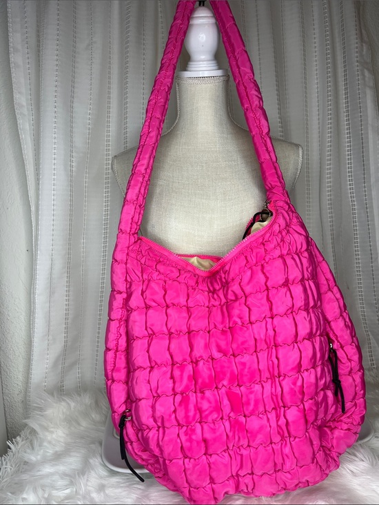 Handbags - Bright Pink Quilted Shoulder Bag